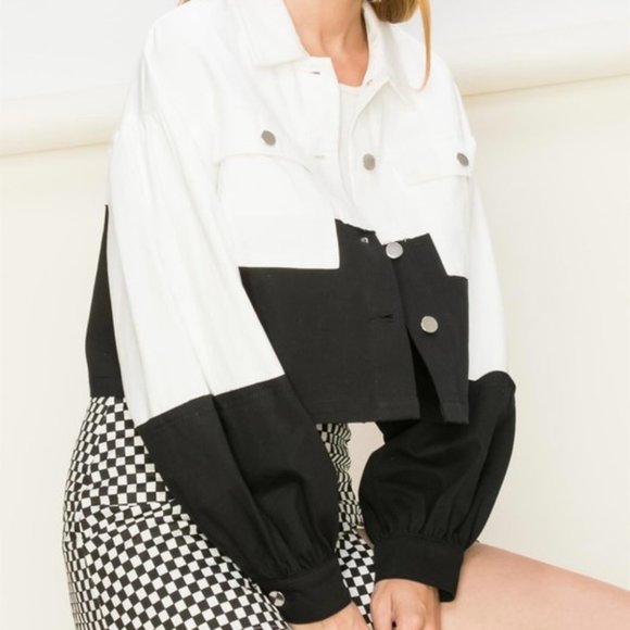 The Wild Clover Jackets & Blazers - ❌SOLD OUT❌ TWO FACED COLOR BLOCK DENIM JACKET